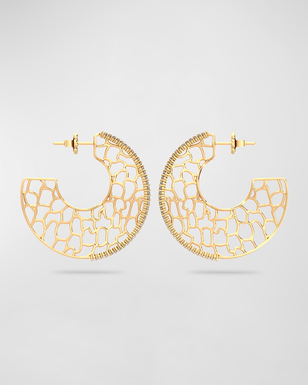 Small Canyon Diamond Hoop Earrings