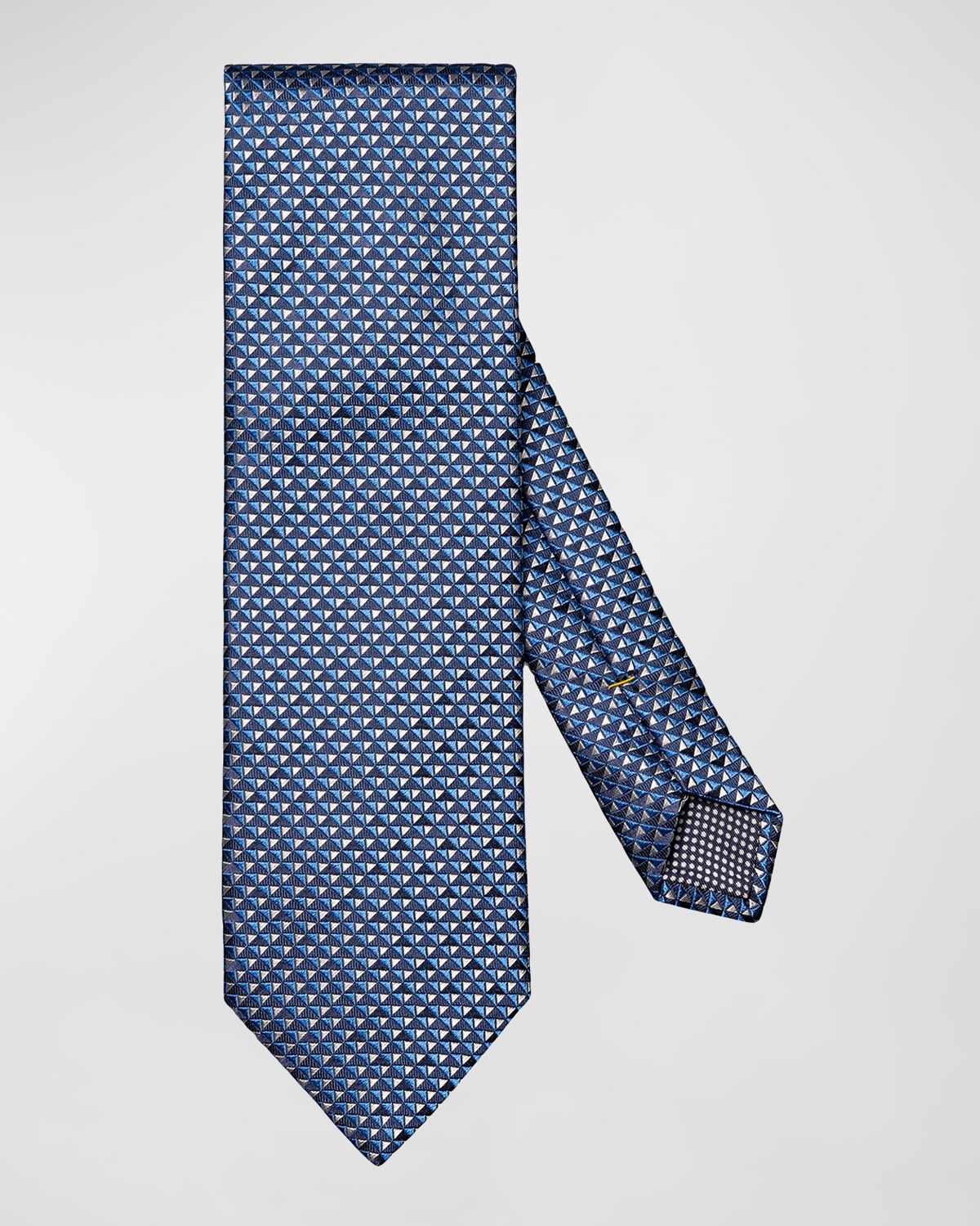 Eton Men's Woven Silk Geometric Tie In Blue