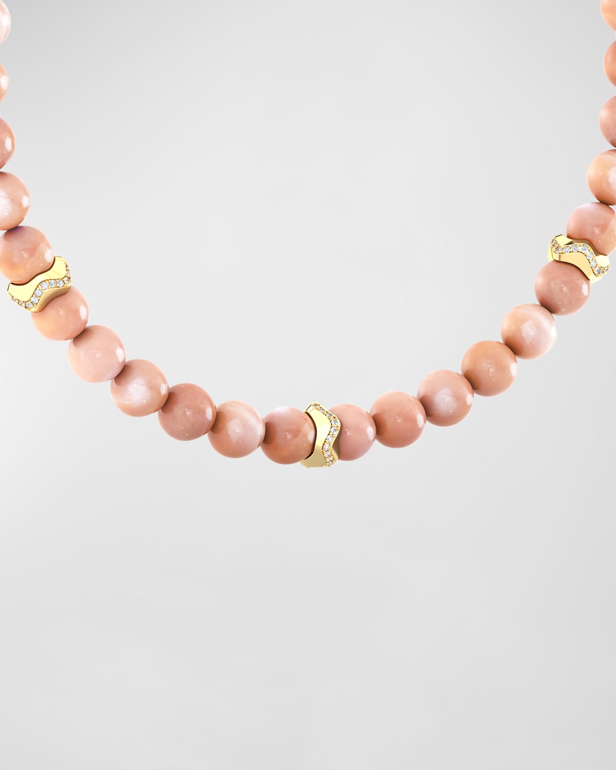 Sonora Pink Moonstone Bead Necklace