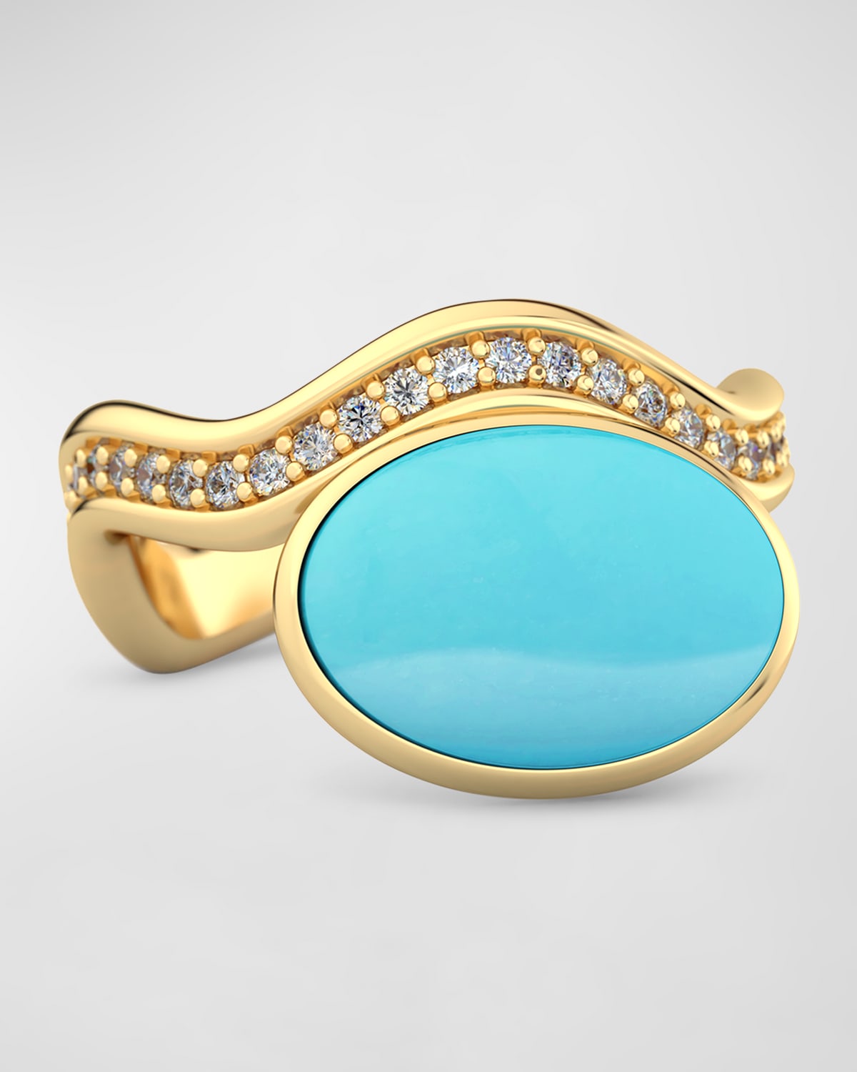 Aurora Statement Ring with Diamonds