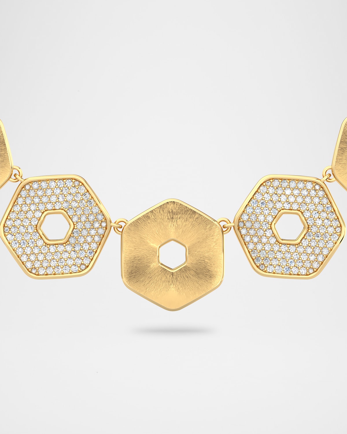18K Gold Eclipse Collar Necklace with Diamonds