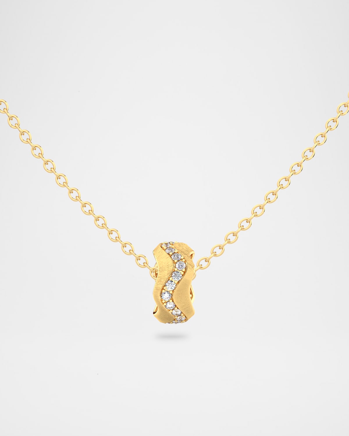 18K Gold Open Spur Necklace with Diamonds