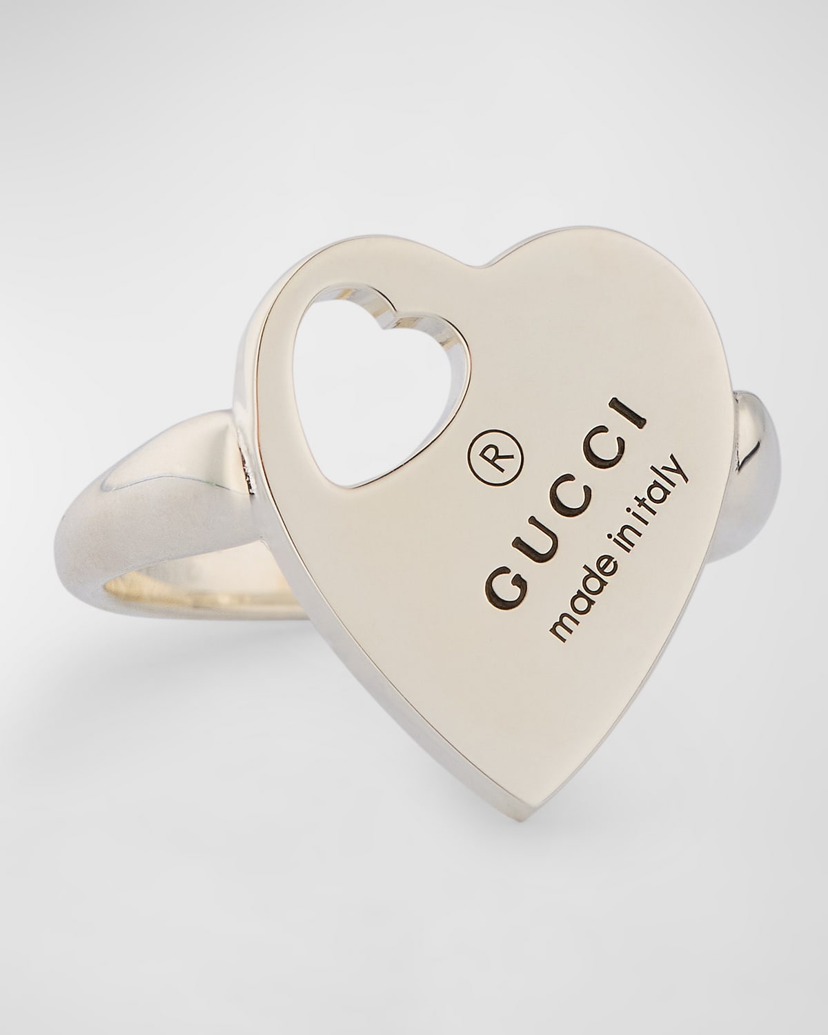 Gucci Trademark Cut-Out Heart Ring