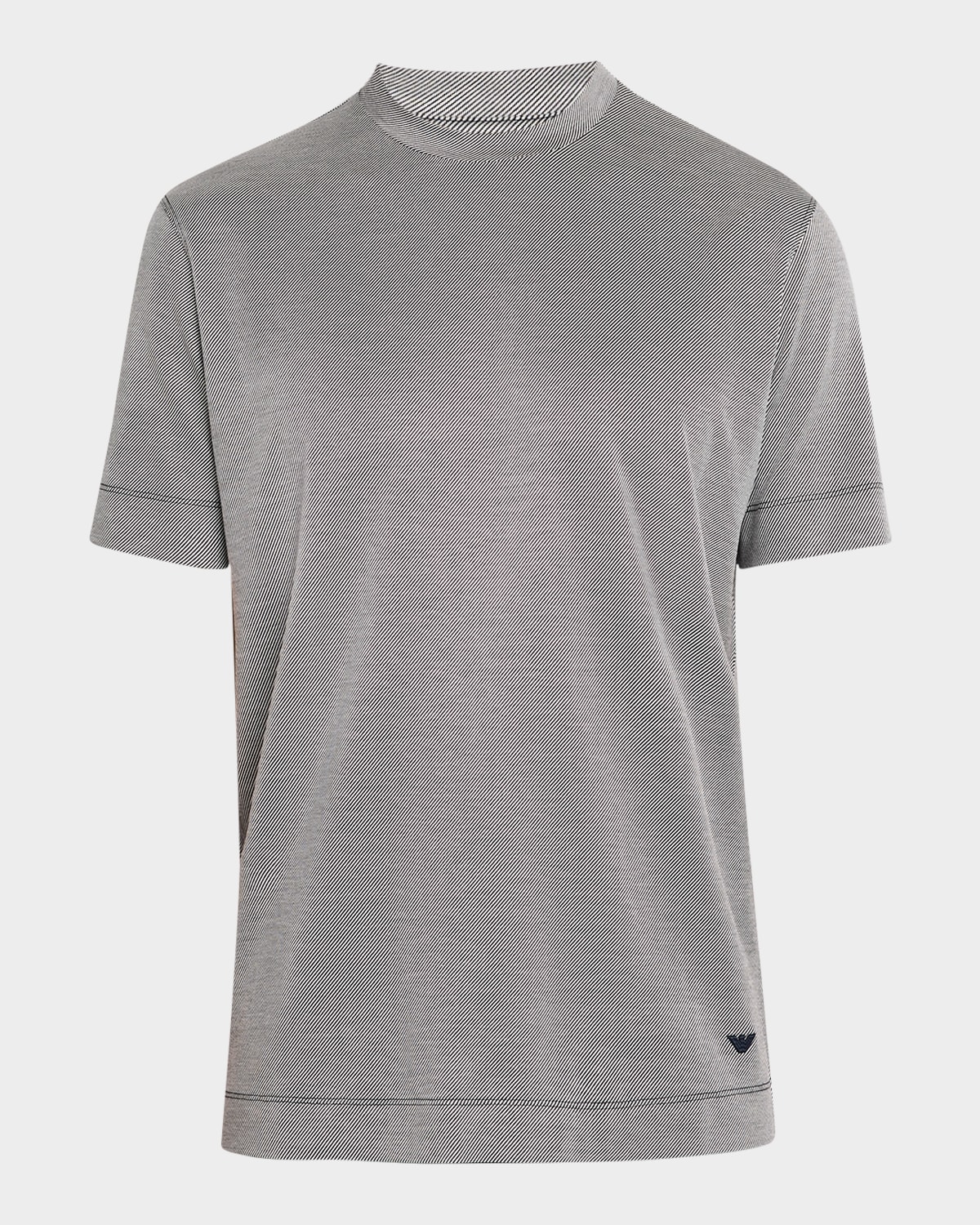 Emporio Armani Two Tone Micro Design Tee In Multi
