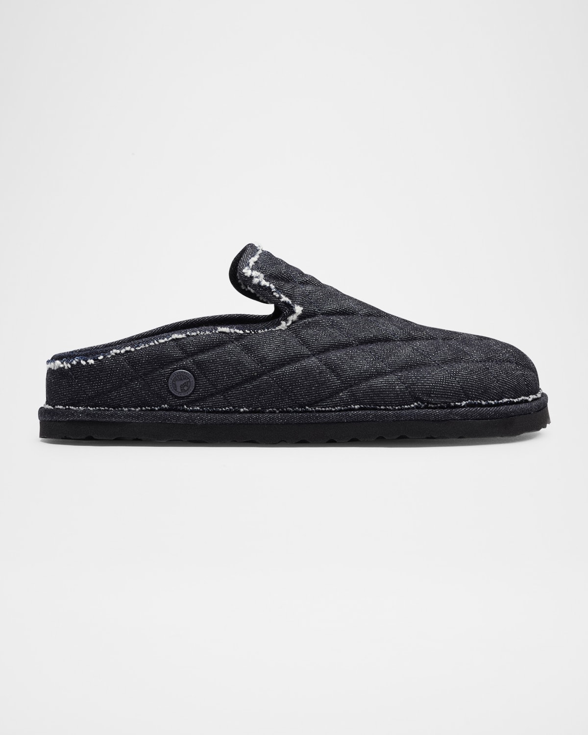 1774 BIRKENSTOCK ELISCU QUILTED DENIM SLIDE MULES 