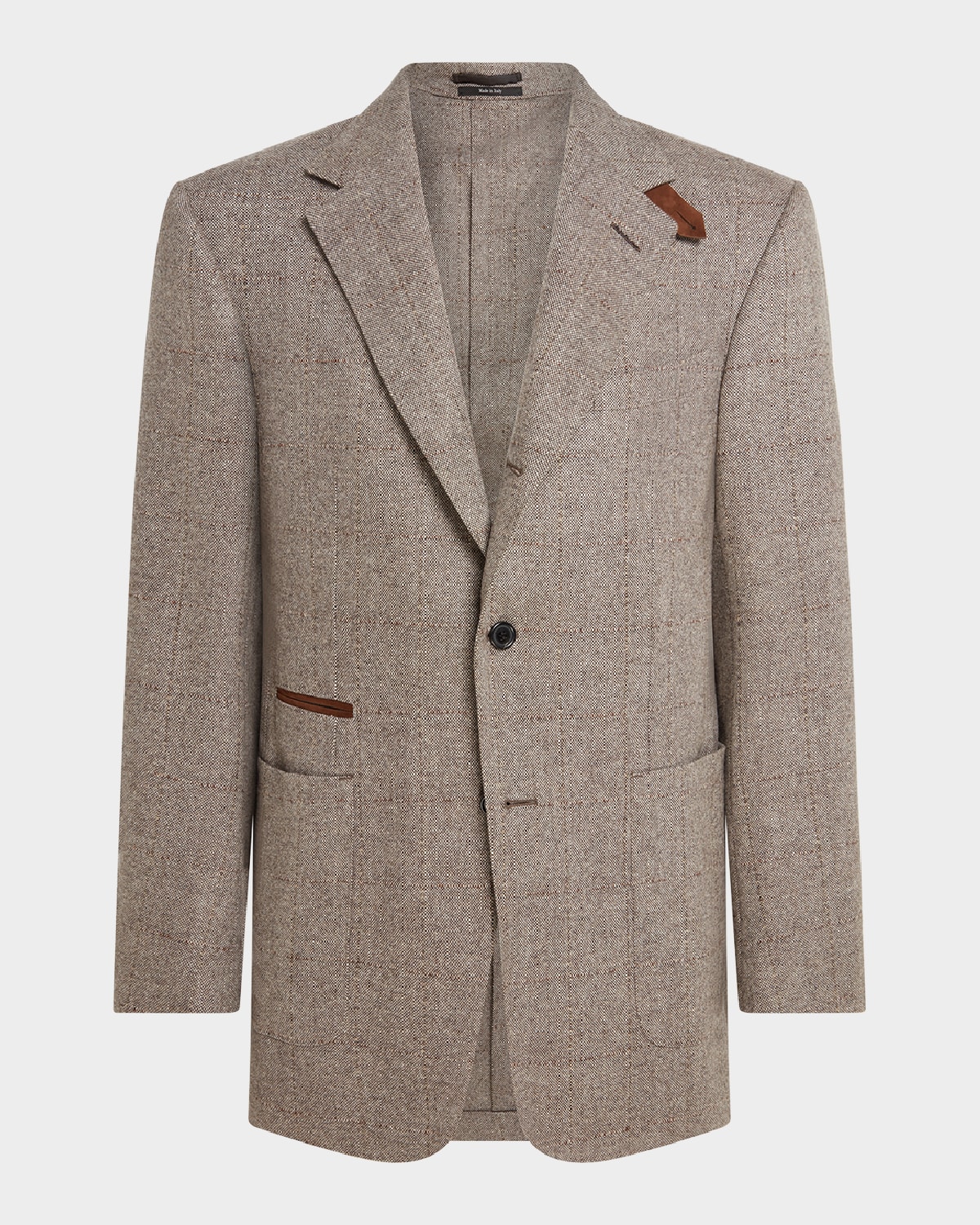 DUNHILL MEN'S WOOL AND CASHMERE CHECK SPORT COAT 