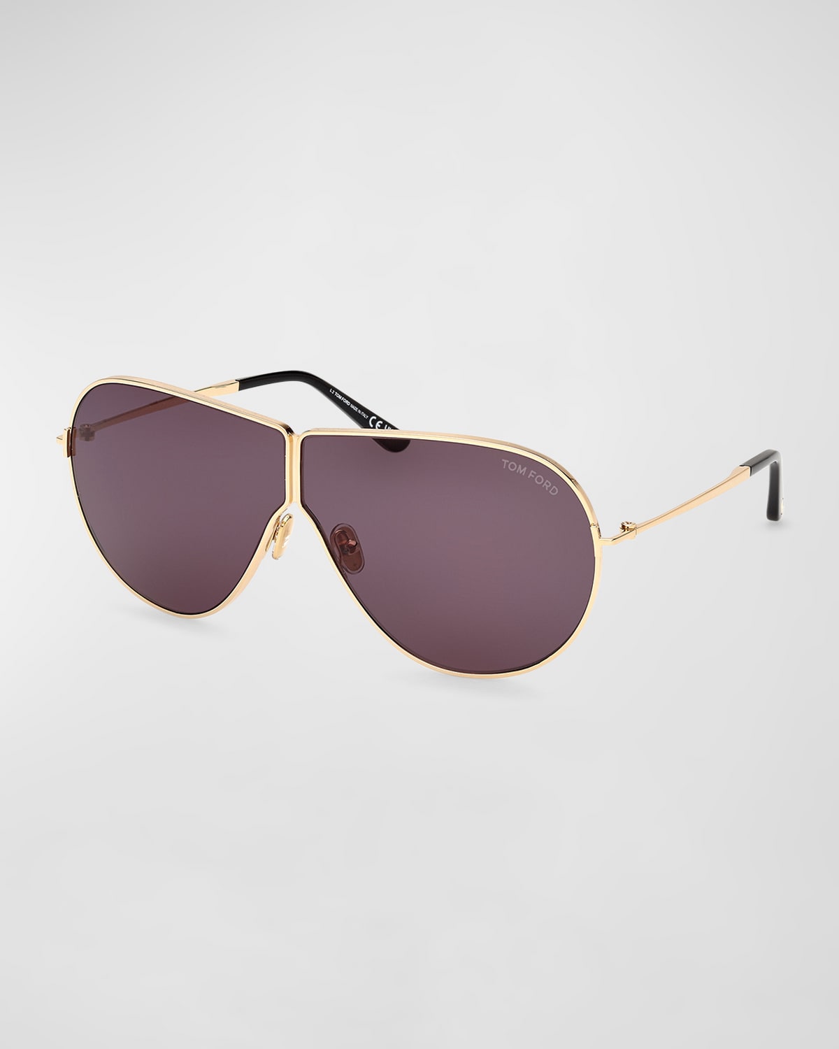 TOM FORD Keating Metal Aviator Sunglasses