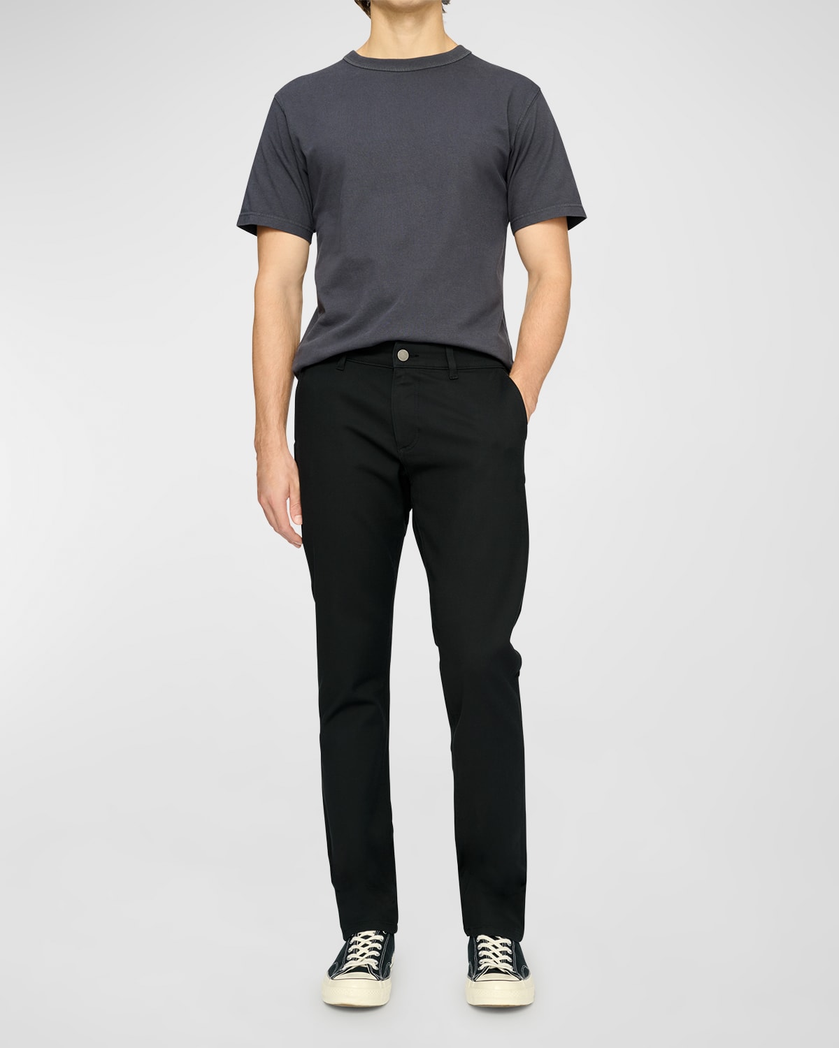 Dl1961 Men's Ivan Slim Stretch Trousers In Black