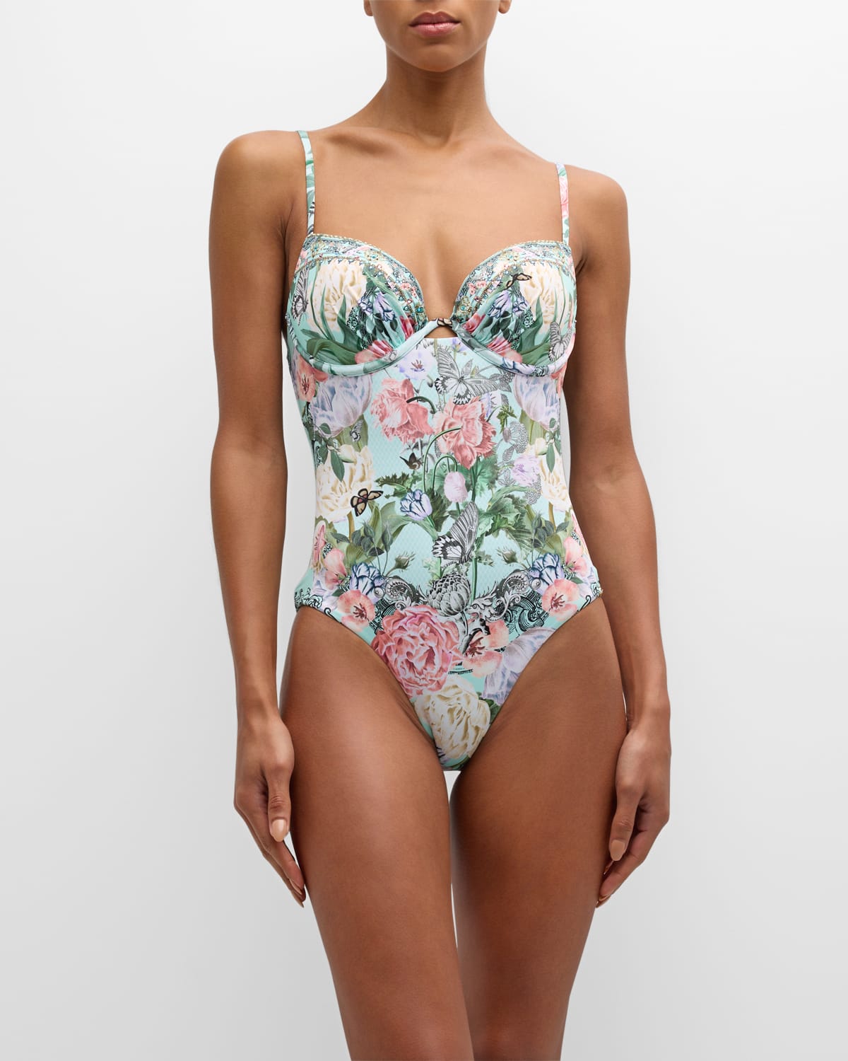 Petal Promise Land Continuous Wire Molded One-Piece Swimsuit