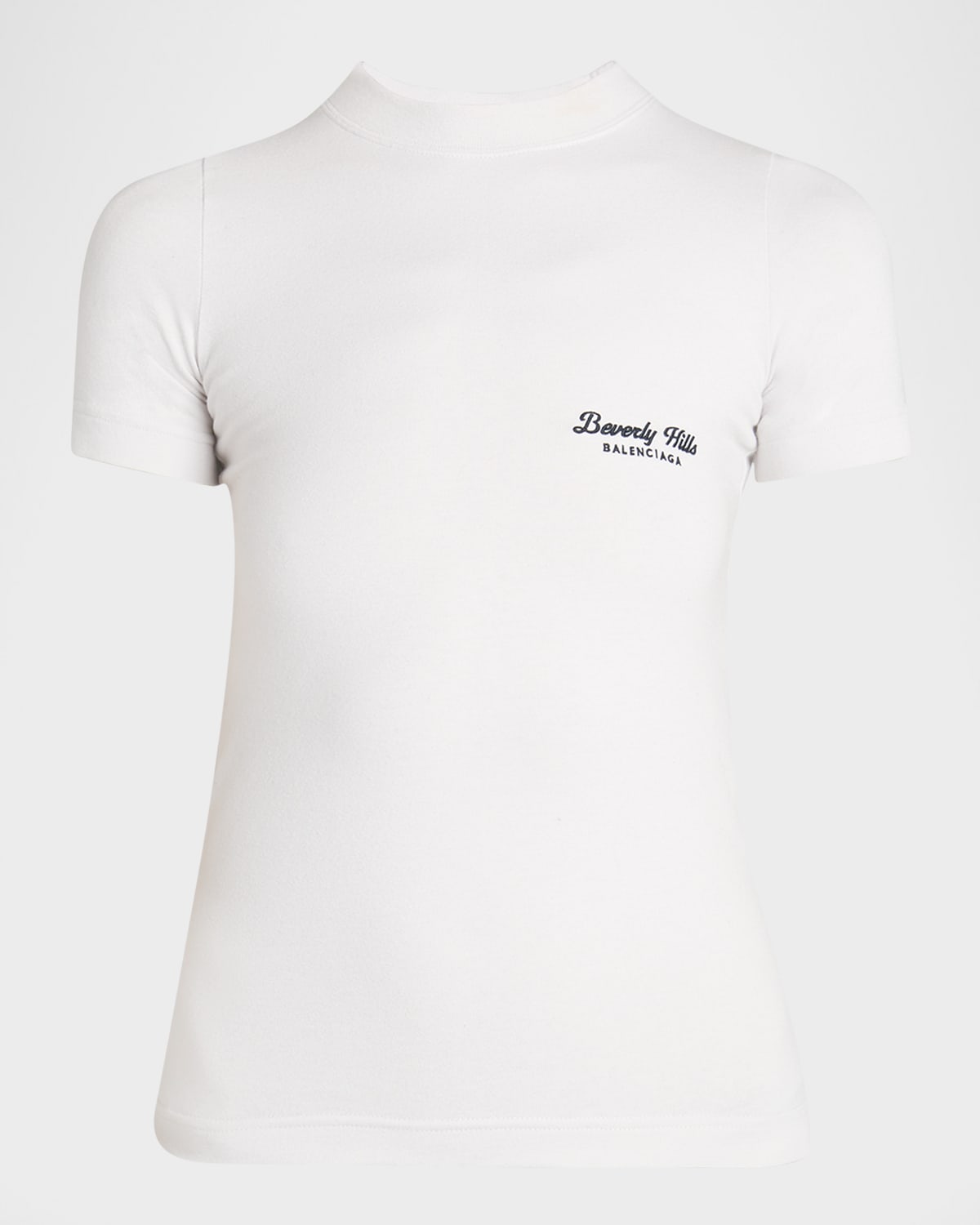 Shop Balenciaga Beverly Hills T Shirt Fitted In 3307 Off White/black