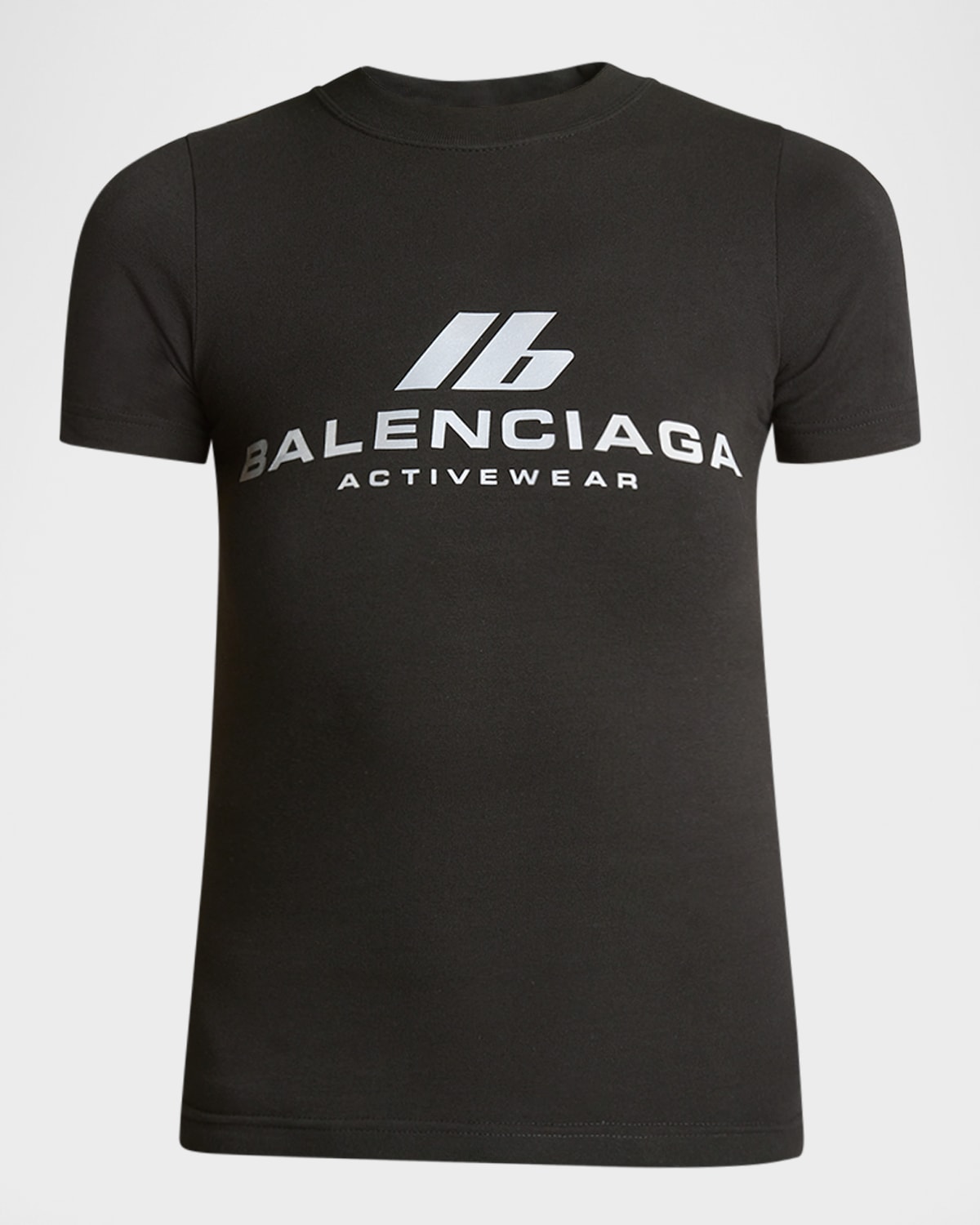 Shop Balenciaga Activewear T Shirt Fitted In 1083 Faded Black