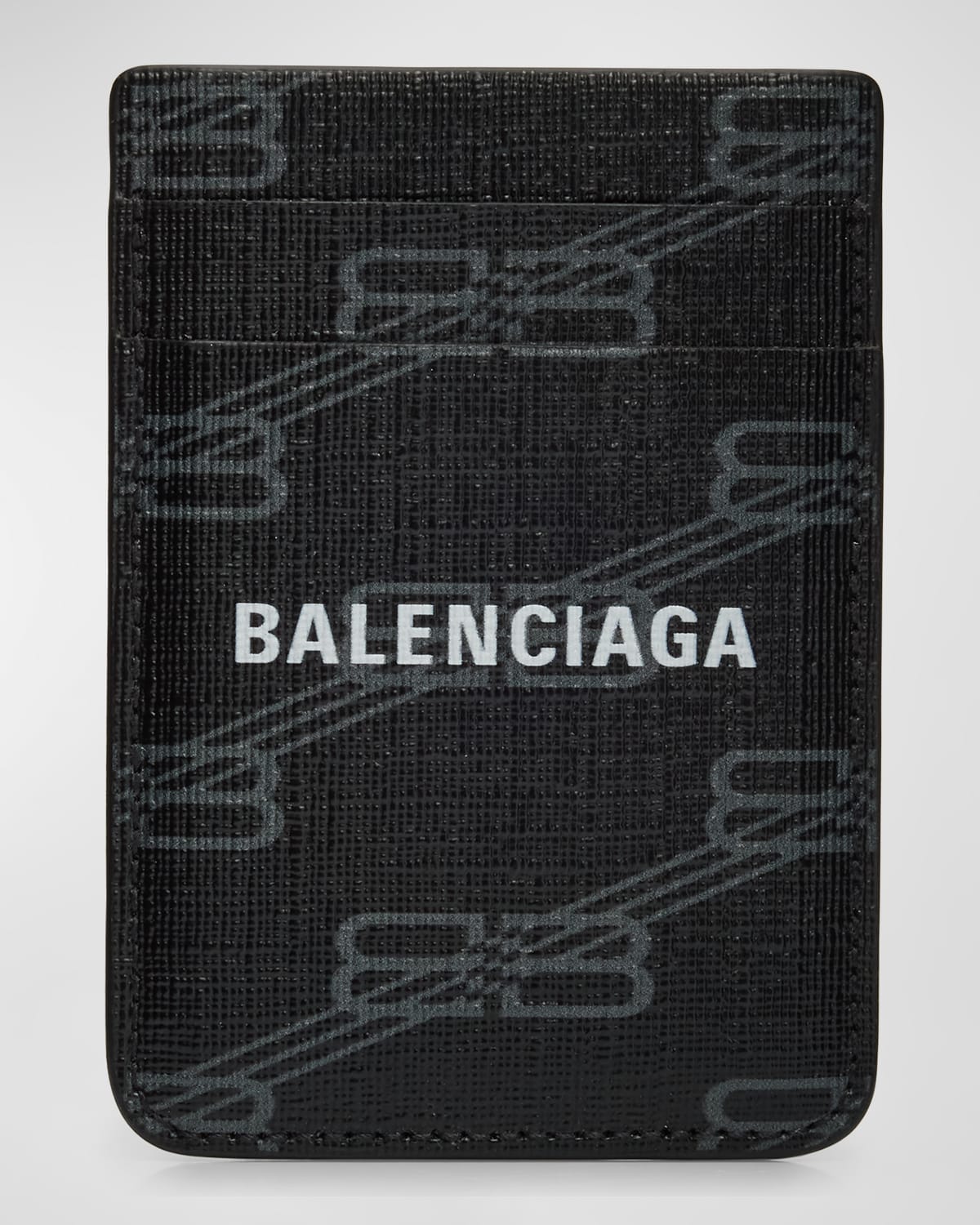 Men's BB Monogram Coated Canvas Magnet Card Holder