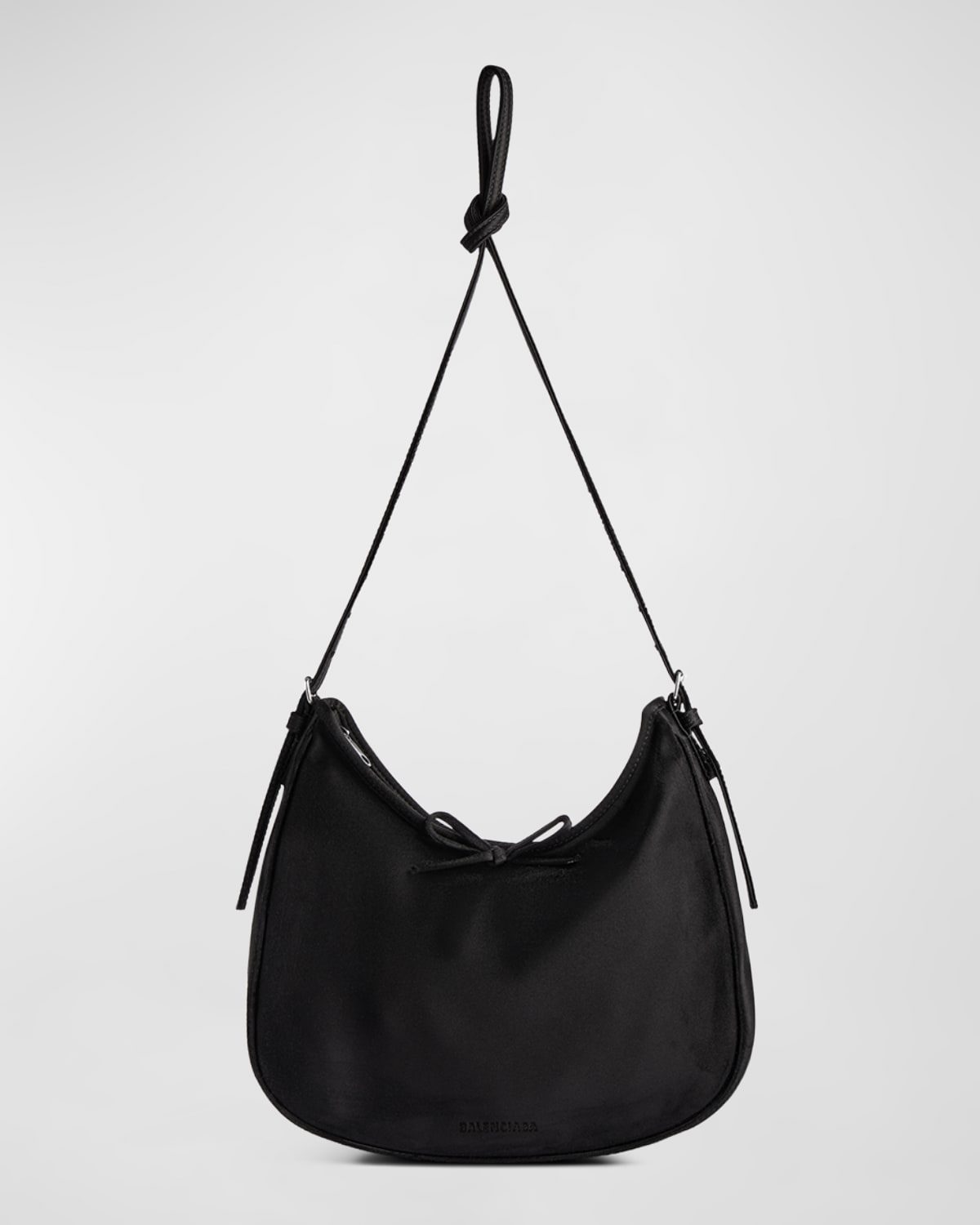 Leopolda Small Distressed Satin Hobo Bag
