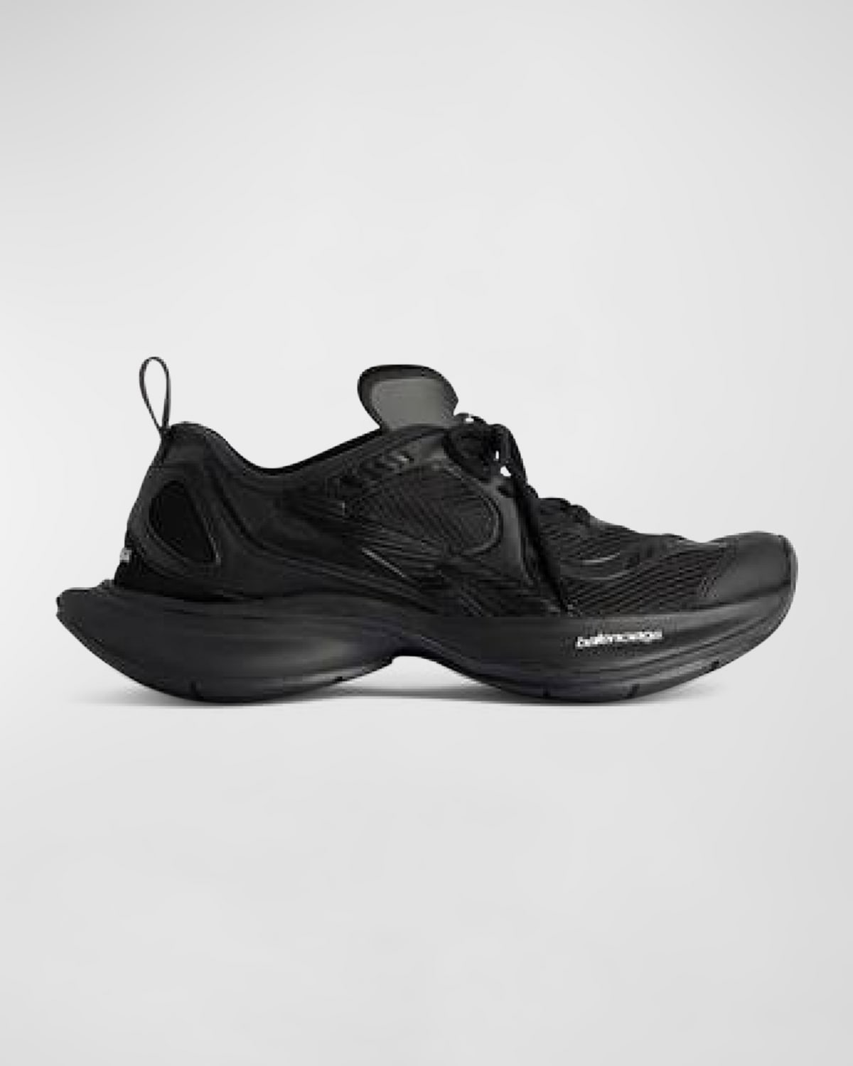 Balenciaga Black Mesh And Rubber Circuit Sneakers In Black