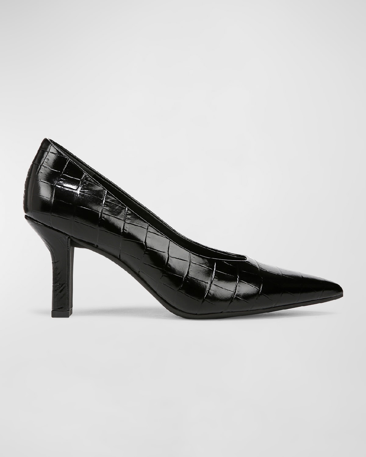 VINCE DIANE CROCO-EMBOSSED PUMPS 