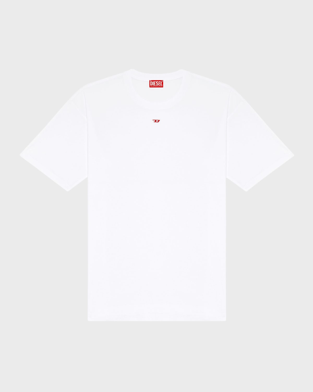 Diesel Cotton T-shirt With Embroidered Details T-norm-int In White