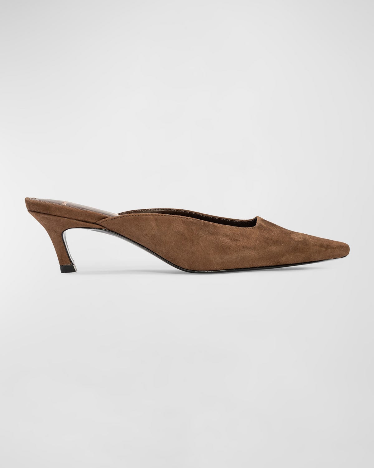 Logan Leather Kitten Mule Pumps