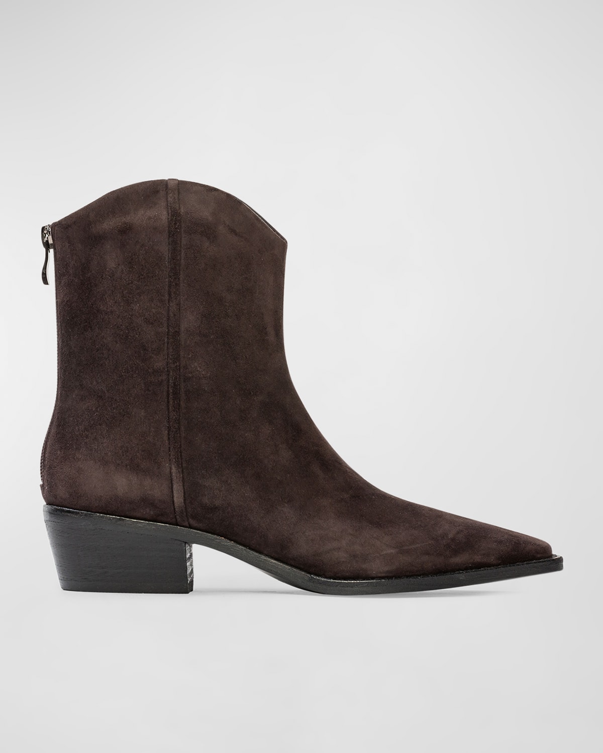 Reed Suede Cowboy Ankle Boots