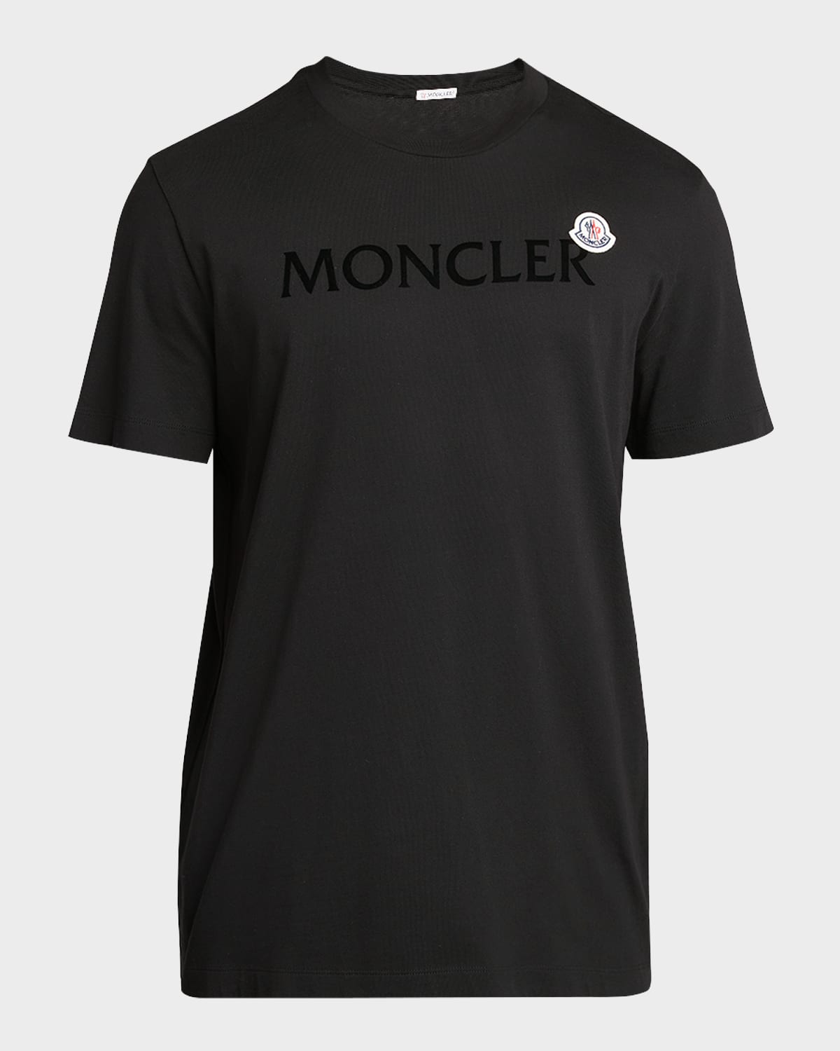 Shop Moncler Men's Small Logo T-shirt In Black