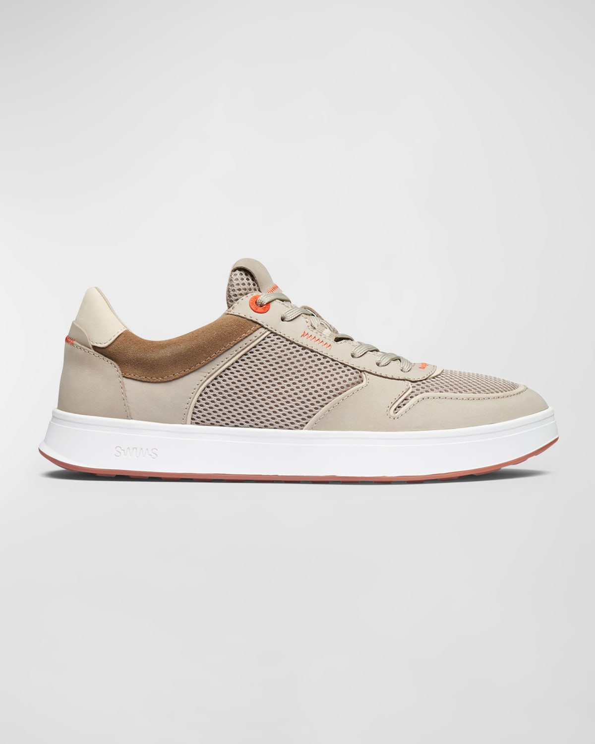 Shop Swims Men's Strada Mix-leather And Mesh Sneakers In Sand Dune