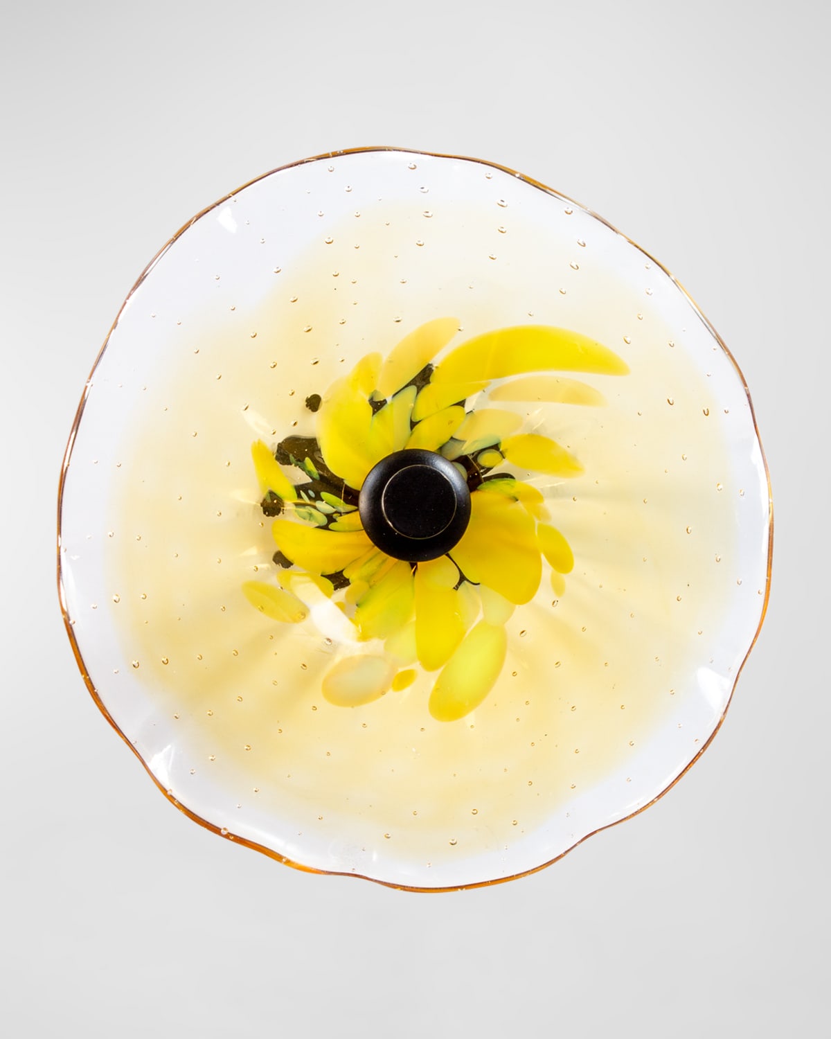 Dale Tiffany Ribera Art Glass Wall Decor In Yellow