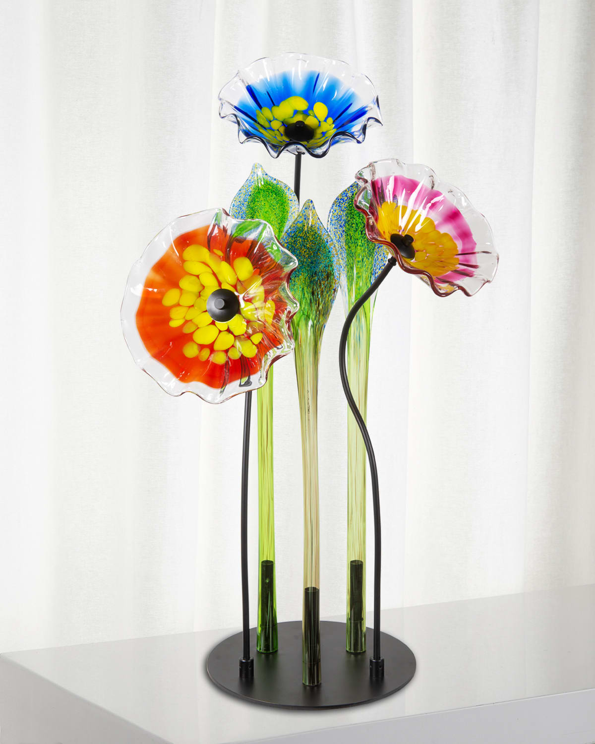 Dale Tiffany Fiore Bloom Art Glass Decor In Brown