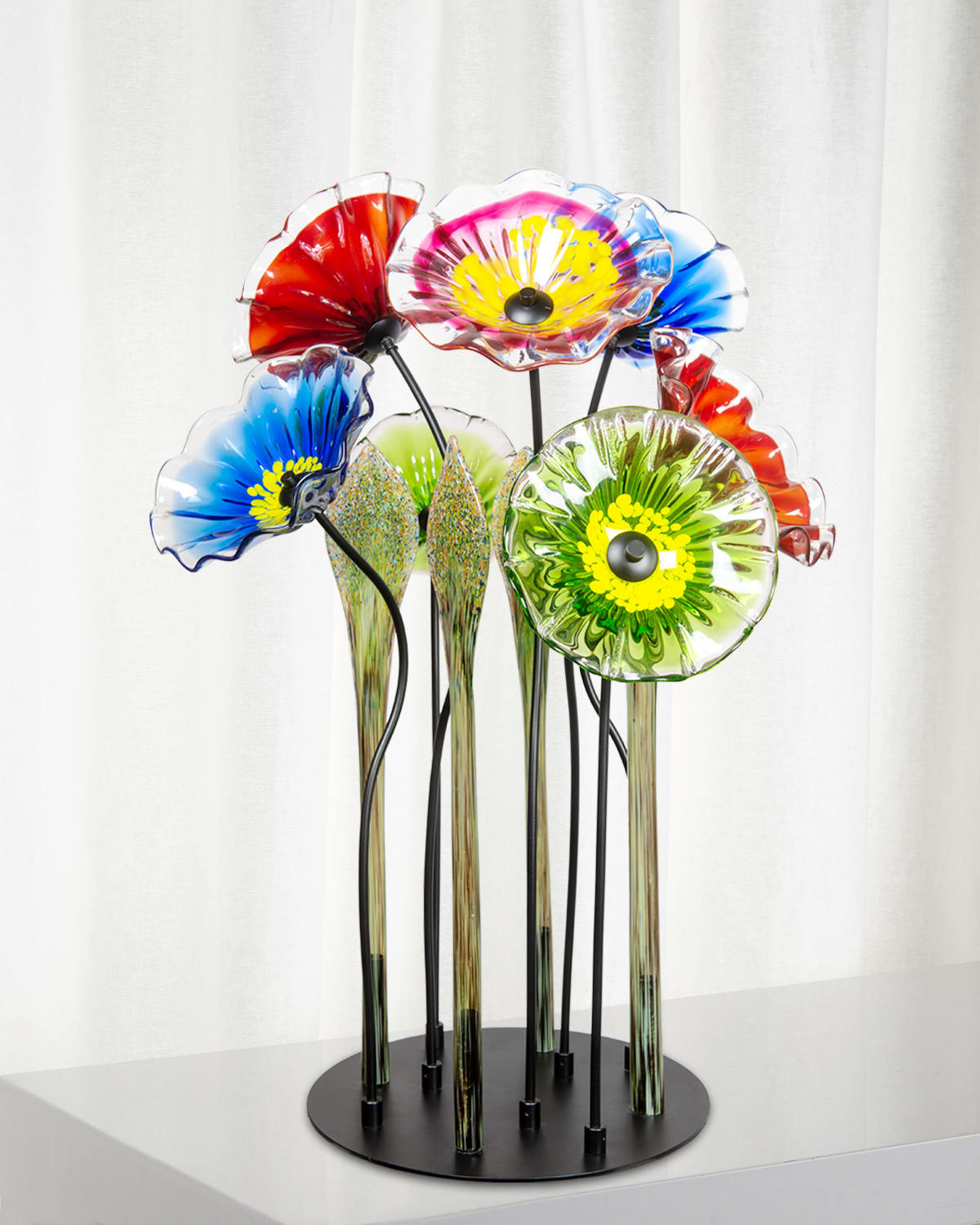 Shop Dale Tiffany Floral Art Glass Decor In Multi