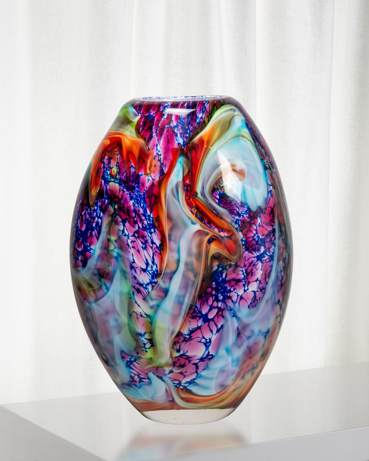 Shop Dale Tiffany Villa Cuzzano Art Glass Vase In Multi