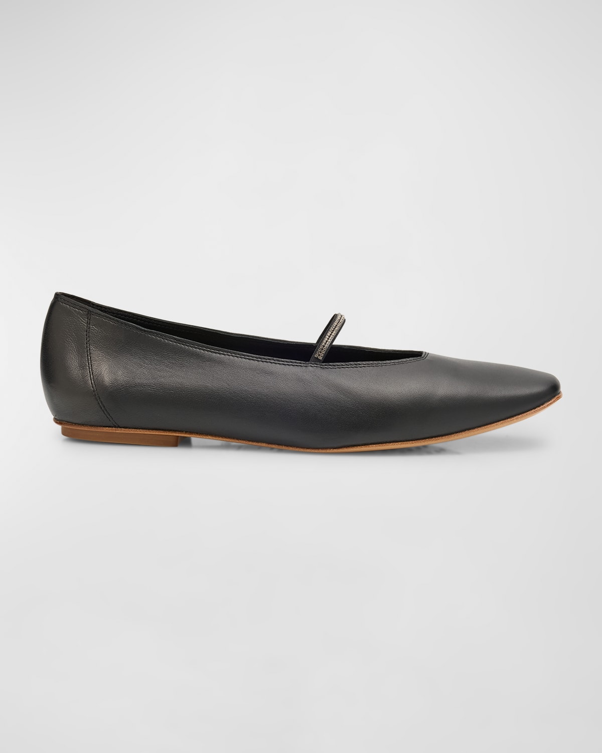 Shop Pedro Garcia Tila Crystal-strap Ballerina Flats In Black