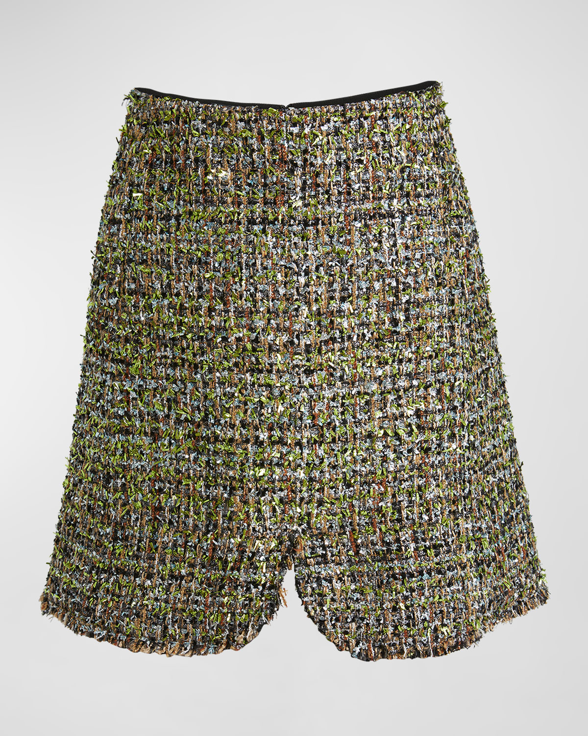 Metallic Eyelash Tweed Mini Skirt