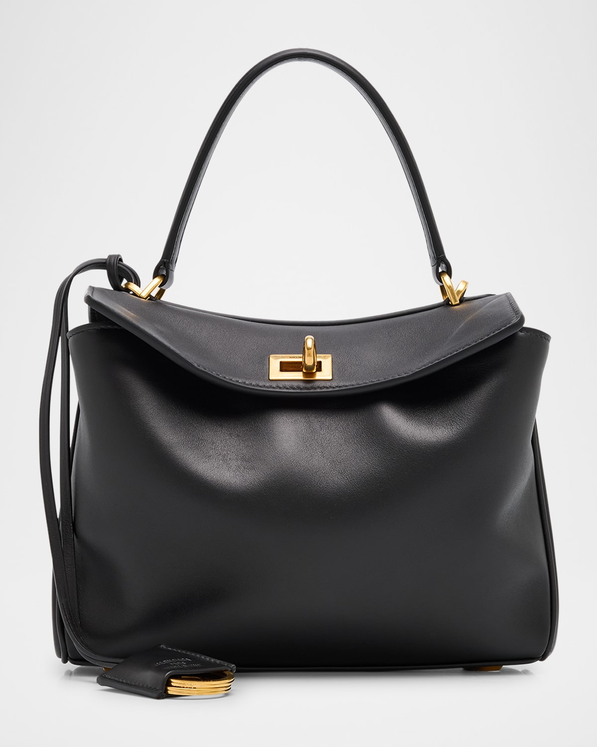 Balenciaga Medium Rodeo Bag With Antique Gold Hardware In Black