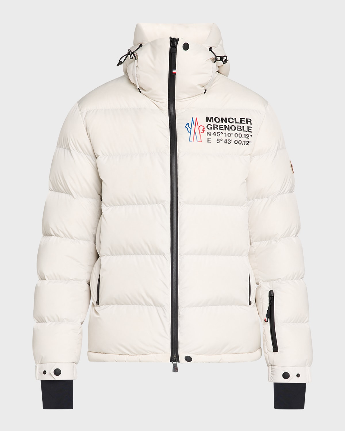 Moncler 'pramint' White Technical Nylon Down Jacket In White