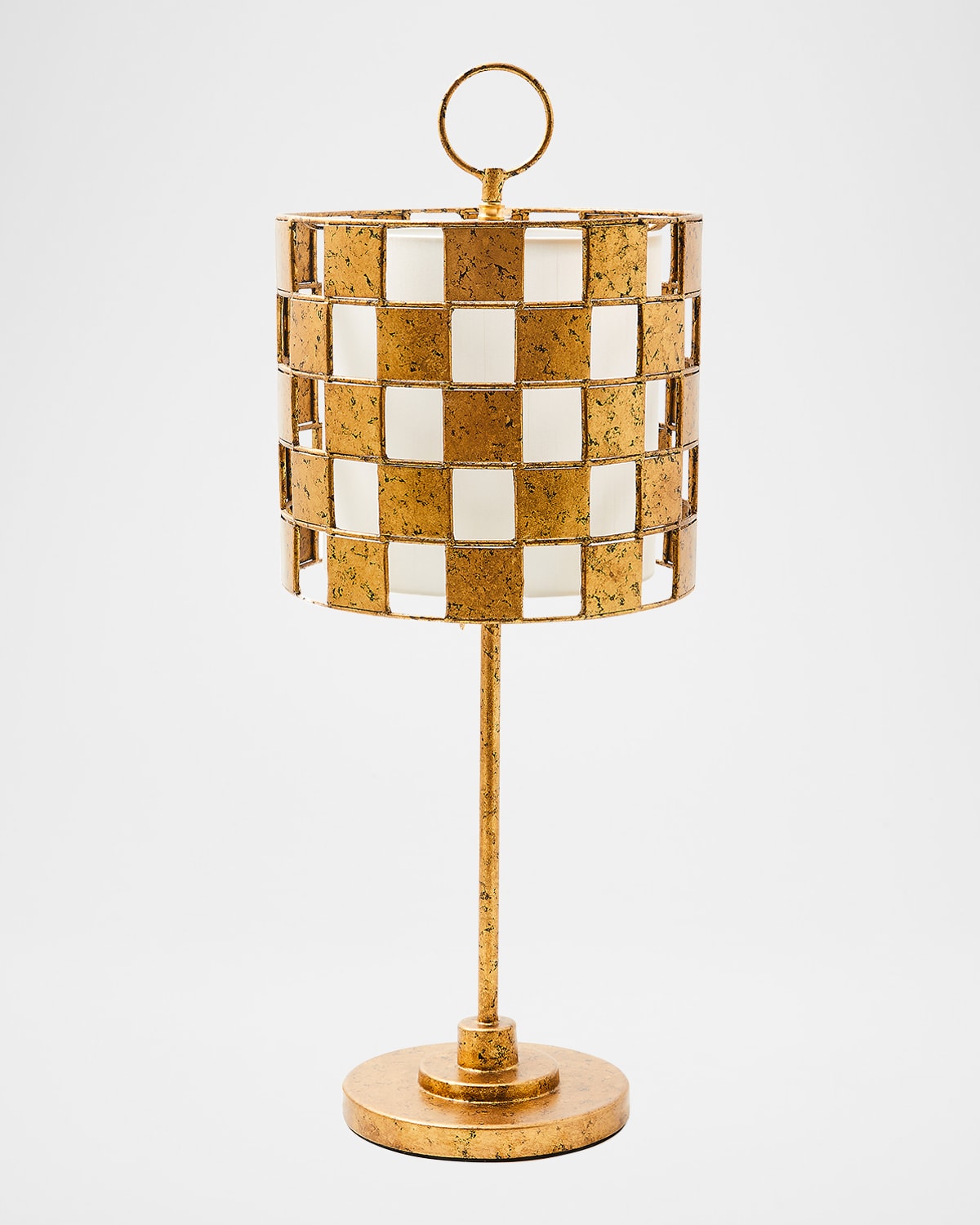 Mackenzie-childs Golden Check Table Lamp