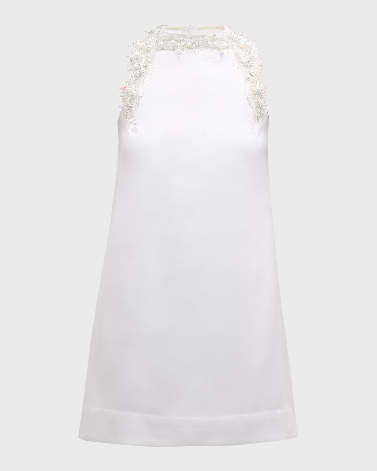 Beaded Antiform Sleeveless Mini Dress
