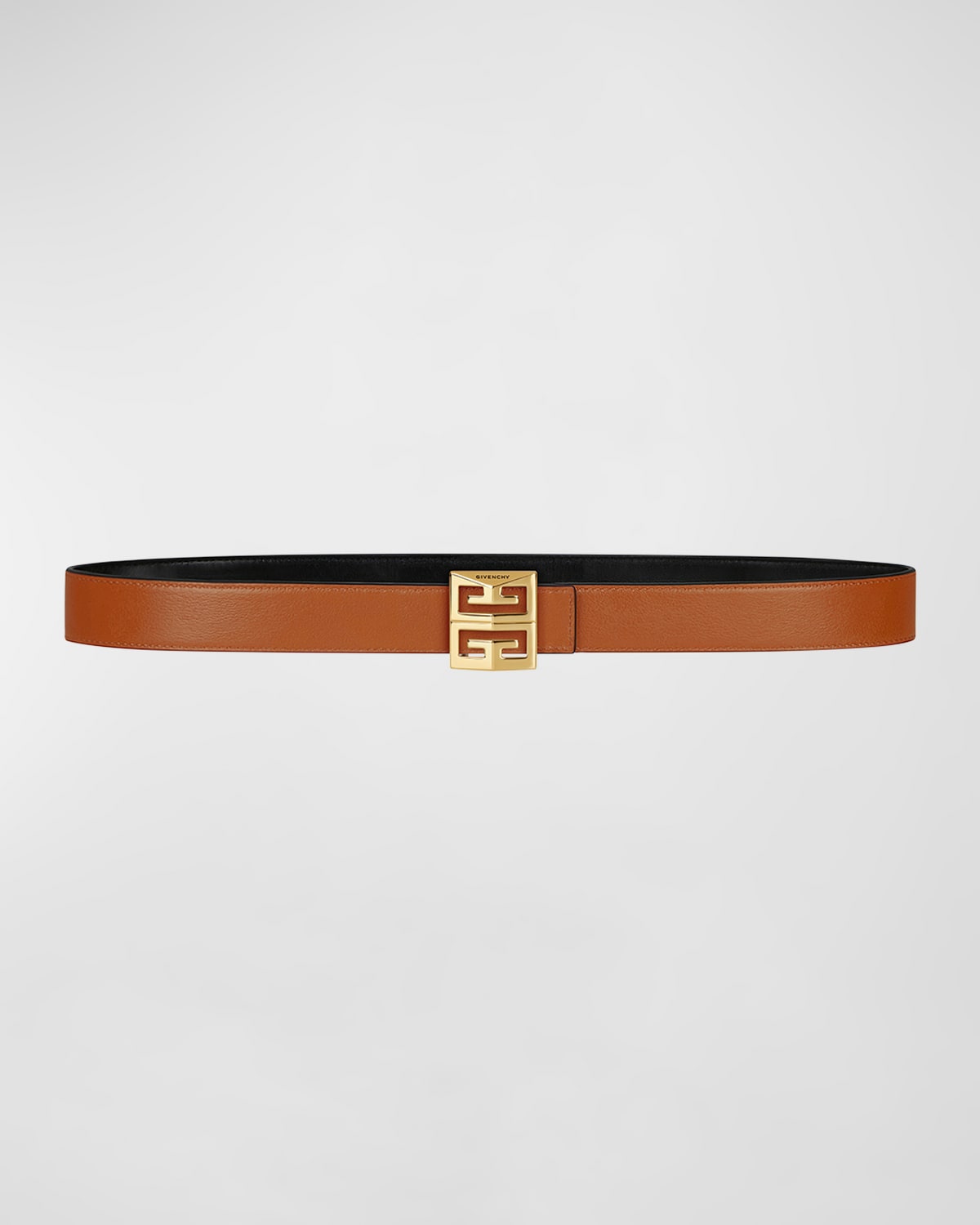 Givenchy 4g Reversible Leather Belt In Brown