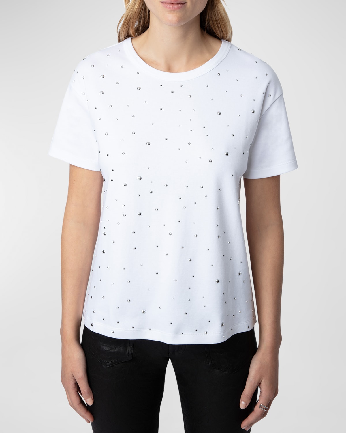 Marta Studded Short-Sleeve T-Shirt
