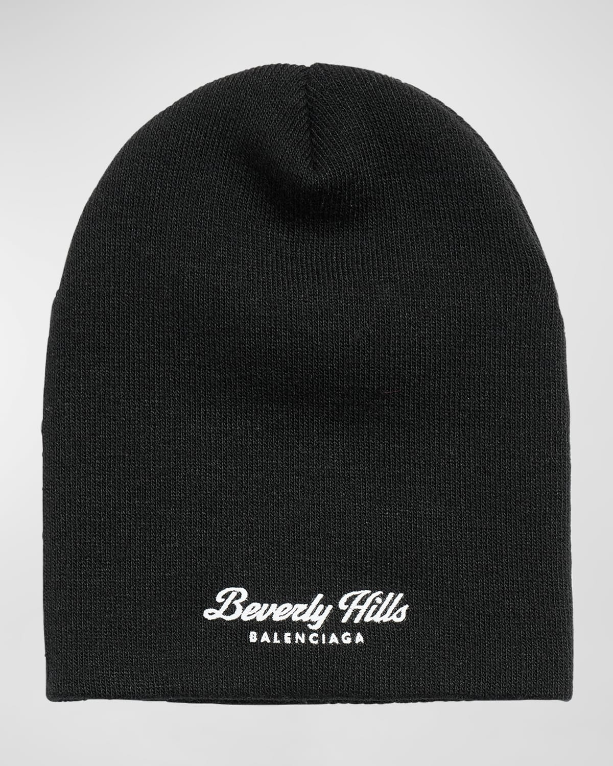 Balenciaga Beverly Hills Beanie In 1077 Black/white