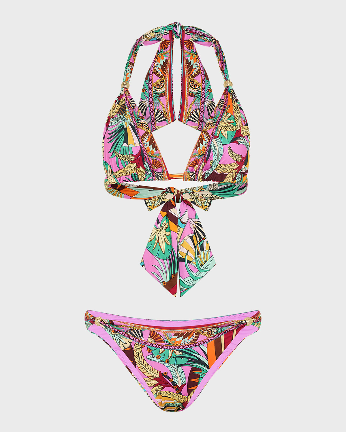 Camilla Soft Tie Bikini With Trim Giza Goddess In Giza Goddess