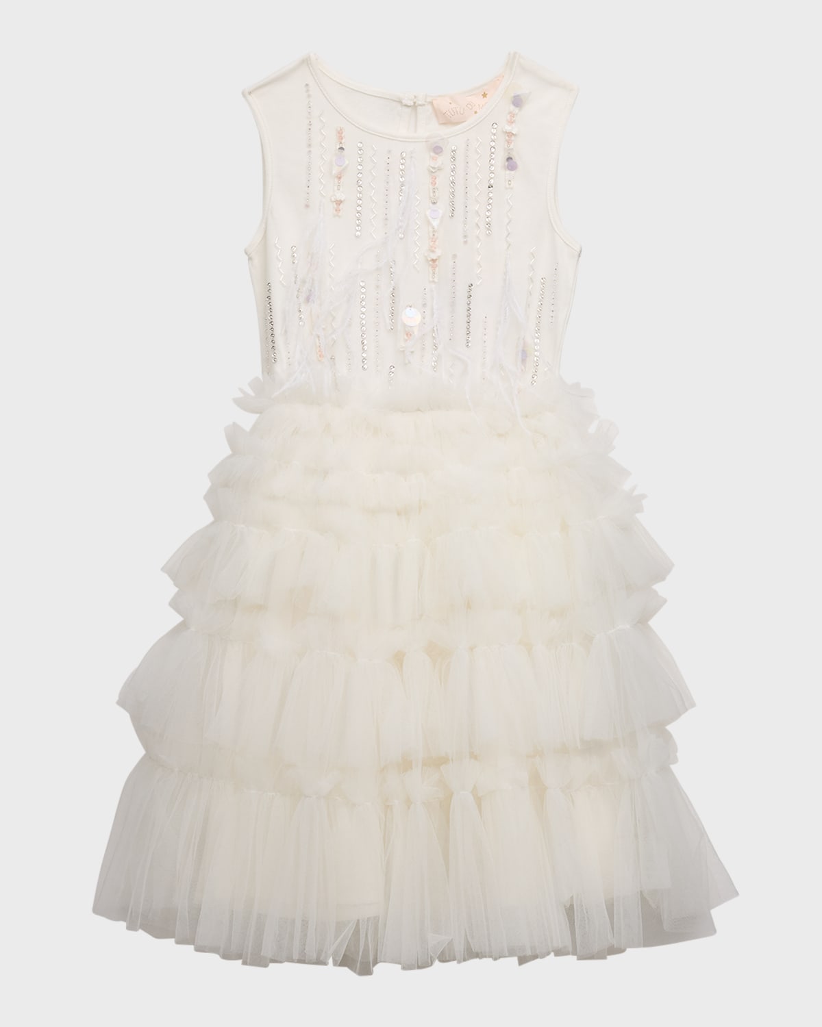 Shop Tutu Du Monde Girl's Dauphinette Embellished Tutu Dress In Milk