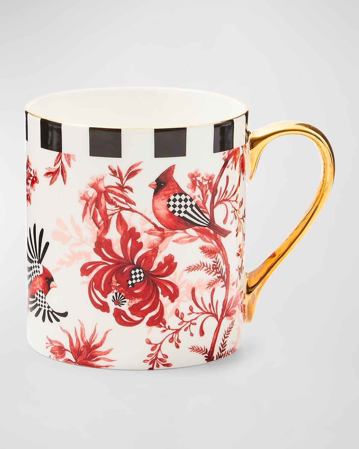 Mackenzie-childs Cardinal Toile Mug