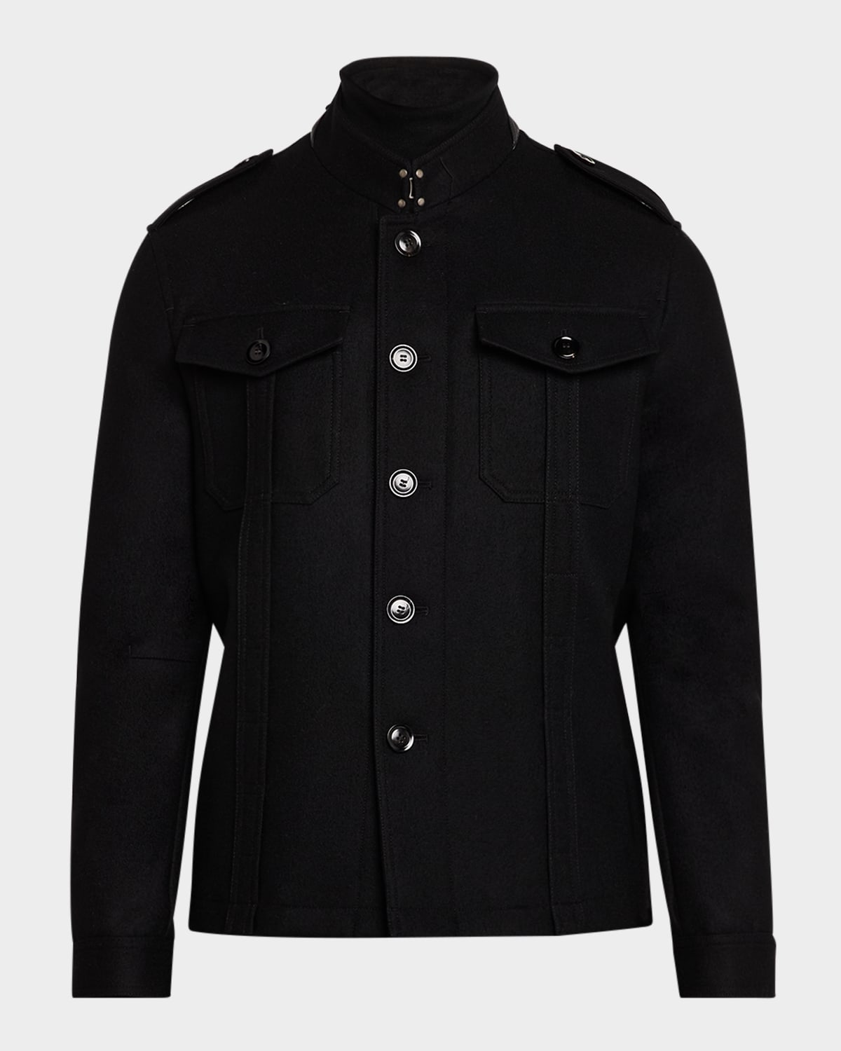 Tom Ford Man Coat Black Size 40 Wool