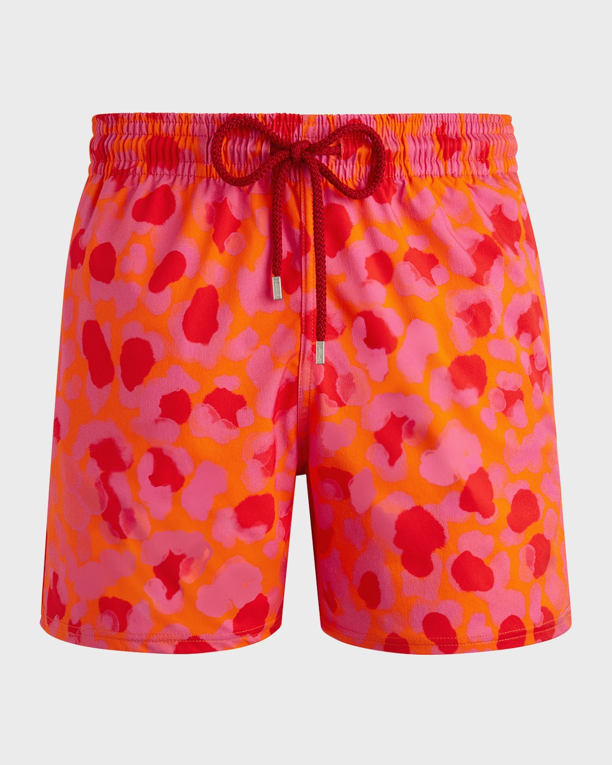 Vilebrequin New Leopard Stretch Swim Trunks In Apricot