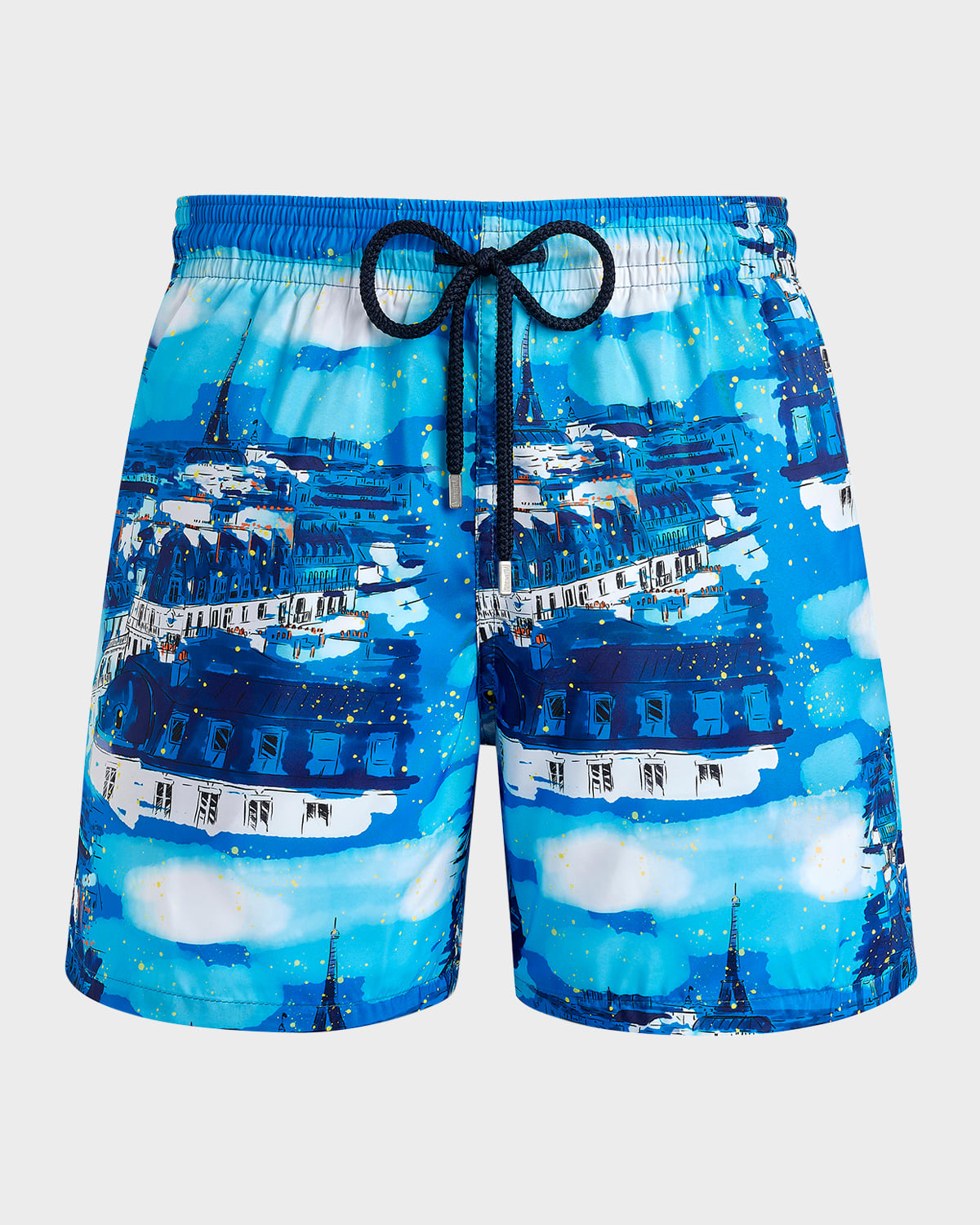 Vilebrequin City Print Mahina Swim Shorts In Blue