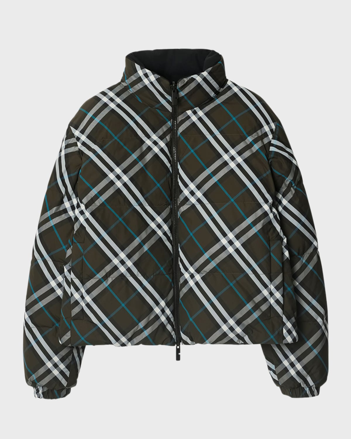 Burberry Embroidered Polyester Reversible Jacket In Snug Ip Check