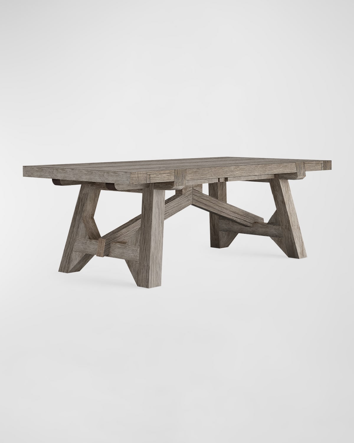 Cavalletto Home Italian Country Dining Table With Two Leaves, 86" In Smoked Oak