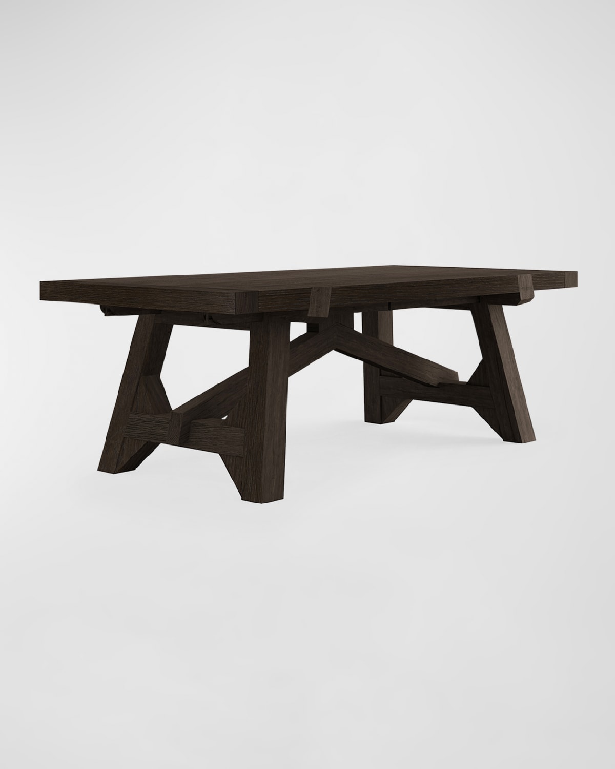 Cavalletto Home Italian Country Dining Table With Two Leaves, 86" In Banco Brown