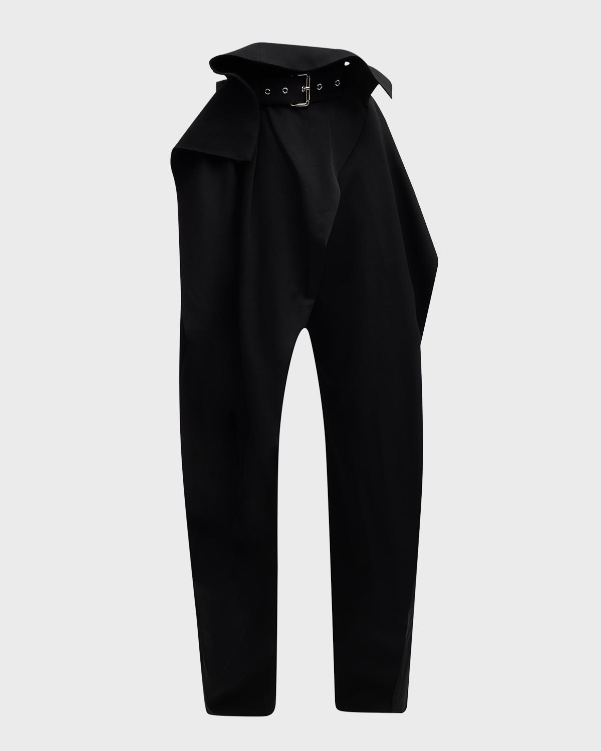 JW Anderson Black Fold Over Trousers | Smart Closet