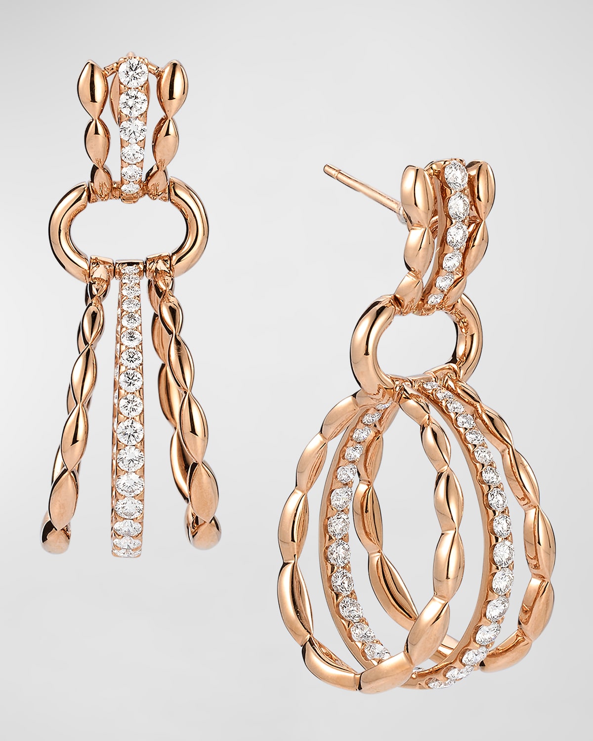 My Etho 18K Rose Gold Diamond Earrings