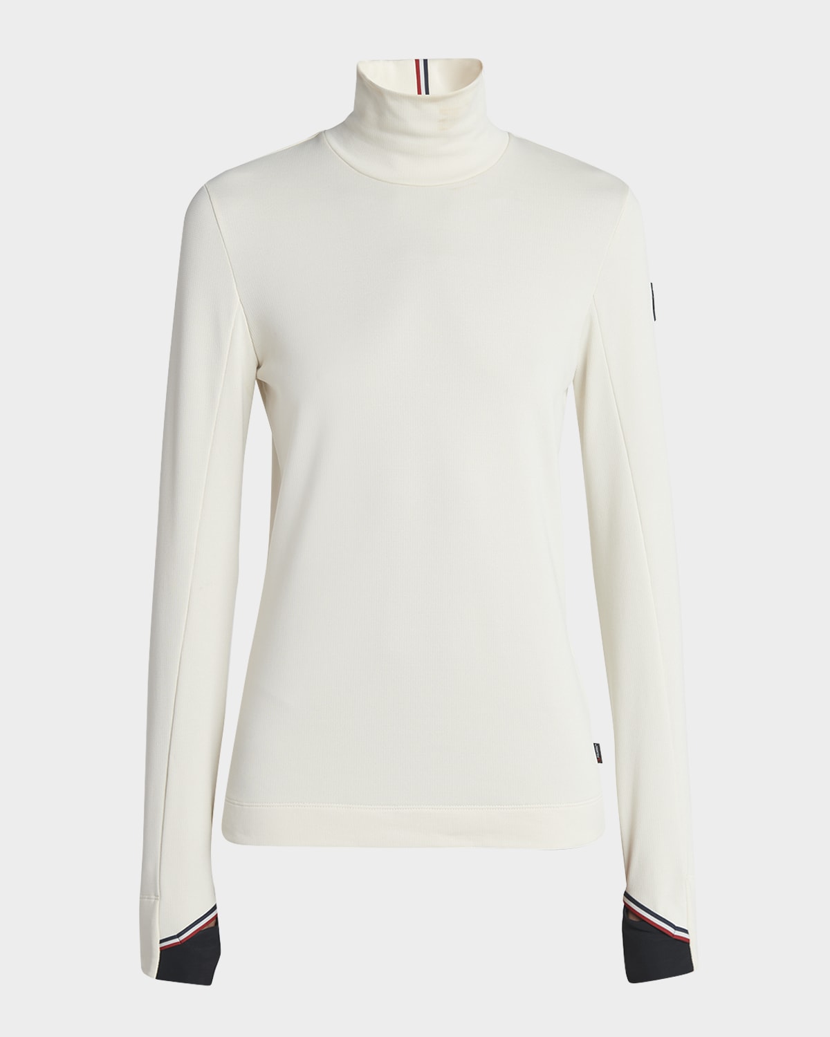 Moncler Base Layer Polartec Knit Turtleneck Top In Natural