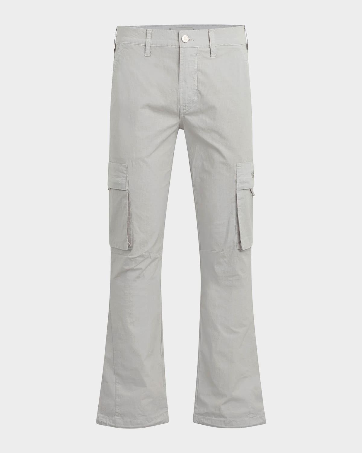 Hudson Men's Walker Kick Flare Stretch Cargo Pants In Ripstop Grey